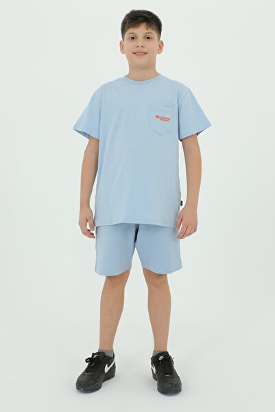 Black One Велосипедний комір з принтом, футболка та шорти, комплект з двох предметів