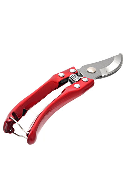 Lawazim Bypass Pruning Shears 8inch Red Garden Scissors for Flowers and Tree Trimming