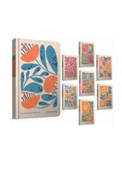 Gıpta 7239 Gardenia Thread Stitching Hard Cover Notebook 17X24 120 Sheets Checkered