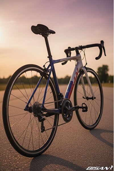 Bisan Mithra Rim Brake Karbon Kadro 56 cm 105 Yol Bisikleti 700C Shimano 2x11 Vites -Gri Lacivert Kırmızı