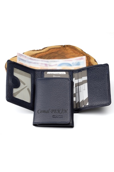 Grande İsme Özel 1414 Hakiki Deri Mıknatıslı Erkek Cüzdan