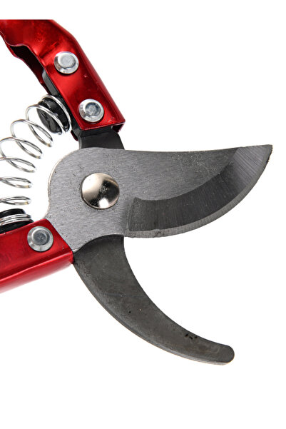 Lawazim Bypass Pruning Shears 8inch Red Garden Scissors for Flowers and Tree Trimming