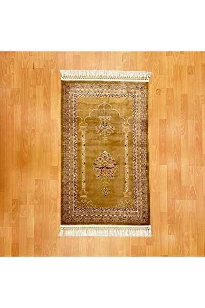 MEVLANA BAZAAR İpek Desenli Sarı Seccade