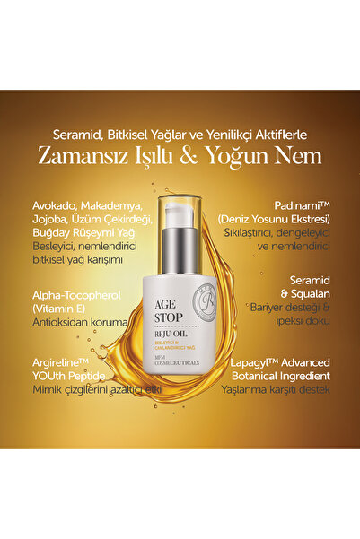 MFM COSMECEUTICALS MFM Nutra Age Stop Reju Oil (Besleyici & Canlandırıcı Yağ) – 30 ml