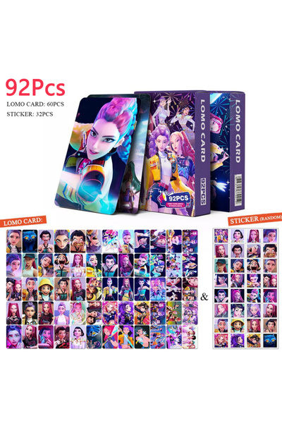 Choice A-92 Pcs 92Pcs Kpop Devil Hunter card Anime Collectible Cards and Stickers Kids Party Gaming Card Co
