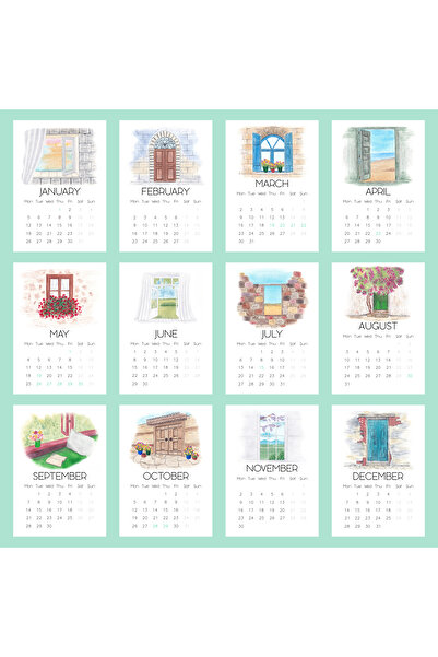 ARONA 2026 Kapılar ve Pencereler Masa Takvimi - Stantsız