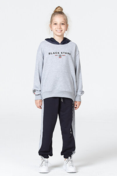 Black One Κοριτσίστικο με κουκούλα μακρυμάνικο αθλητικό σετ φόρμας