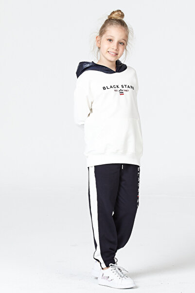 Black One Κοριτσίστικο με κουκούλα μακρυμάνικο αθλητικό σετ φόρμας