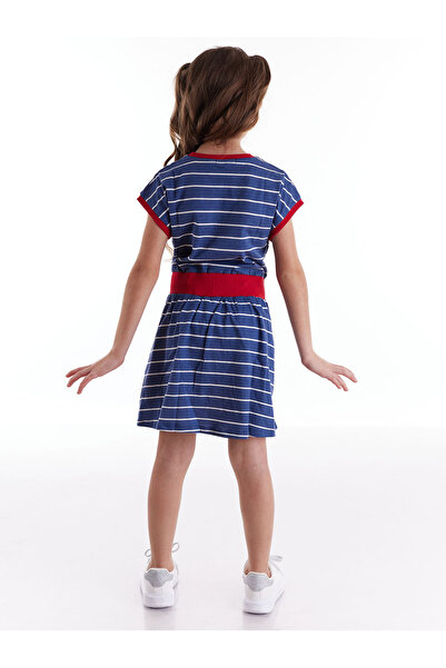 MSHB&G Girl's Cool Bowler Striped Navy Blue Summer Dress