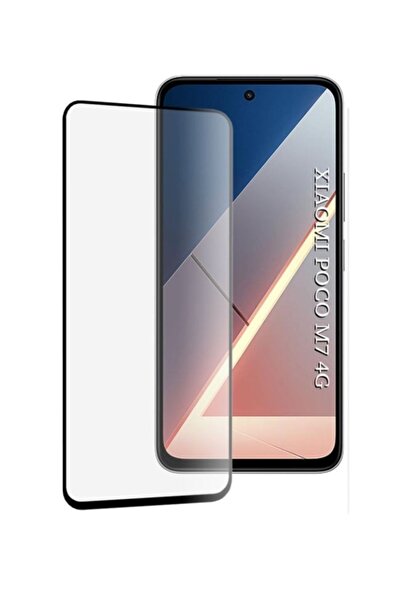 SKYDDAR INNOVATION Folie de protecție pentru Xiaomi Poco M7 4G, sticlă securizată, Ultra HD, protecție 111D, set cu autocolant, transparentă