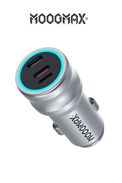 MOOGMAX 65W Car Charger with 2 Type-C PD Ports that Support Fast Charging and...