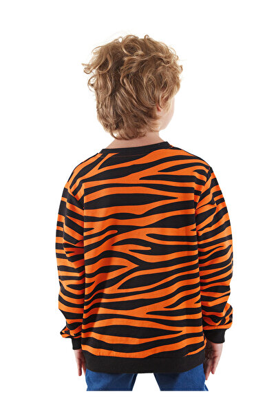 Denokids Суичър с апликации на тигър за момче