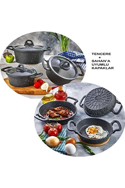Esta Granite Cast 11-Piece Cookware Set – Premium Quality, Glass Lid - Fireproof Non-Stick