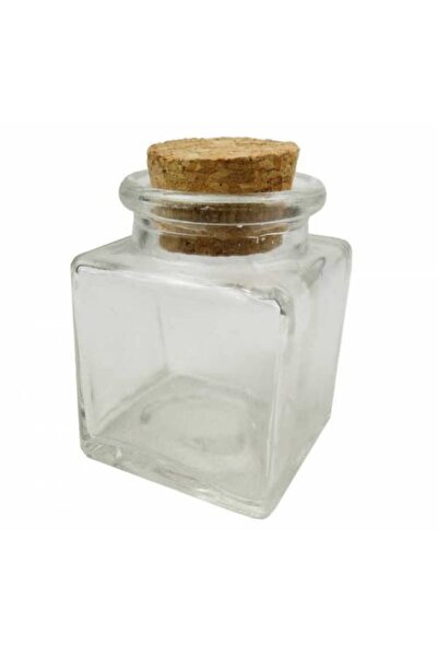 olio Cam Şişe Kavanoz Mantar Tıpalı Kare 50 ml 20 Adet