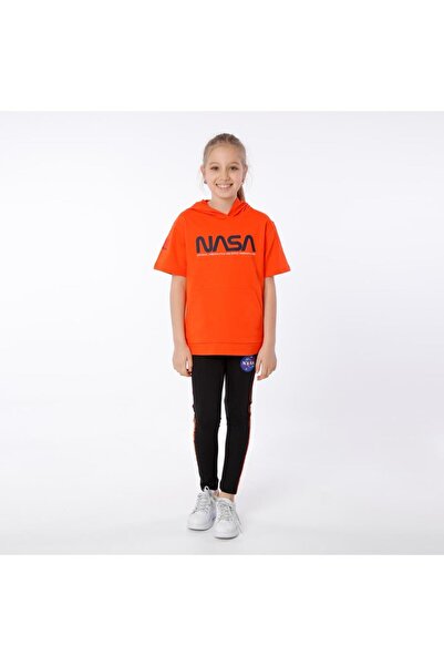 Black One Дівчача футболка з капюшоном і вишитим принтом NASA та комплект виш...