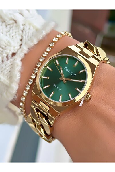 Ferrucci ÇELİK ZİNCİR KORDON KADIN KOL SAATİ 3 ATM SU GEÇİRMEZ 2 YIL MEKANİZM...