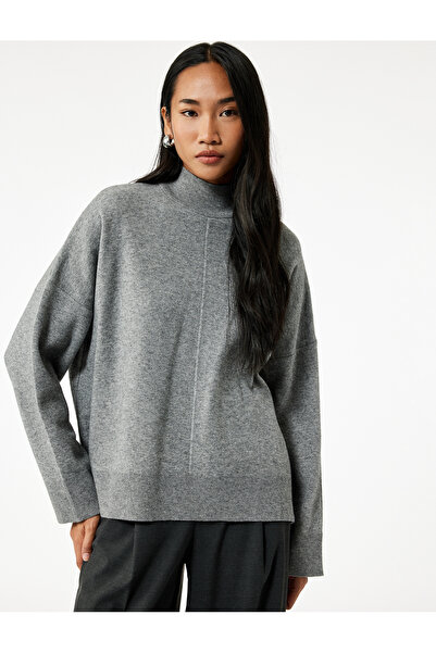 Koton Pulover de tricotaj cu mânecă lungă cu guler înalt