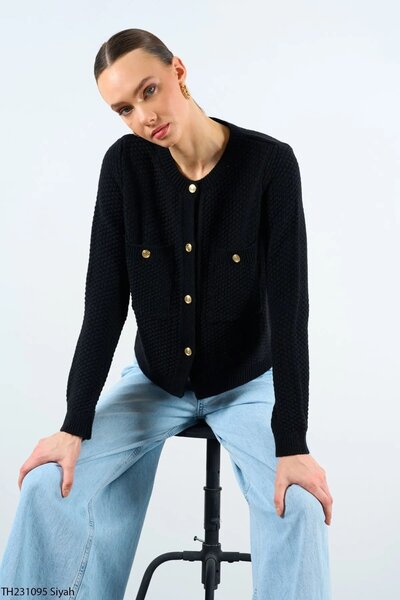 Ravencia Жіночий велосипедний комір з кишенями, димчасто-сірий кардиган