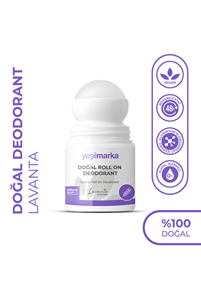 yeşilmarka Doğal Roll-on Lavanta Deodorant Organik Ter Kokusu Önleyici 50 ml