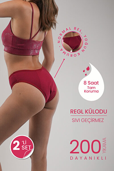 PEDDON Cherry 2-Piece Offer Pack Super Absorbent Ultra Hygienic Leak Proof Washable Menstrual Panties 2 Pieces