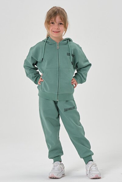 Black One Σετ φόρμας 2 τεμαχίων για κορίτσια και αγόρια με φερμουάρ διπλής όψης με κουκούλα