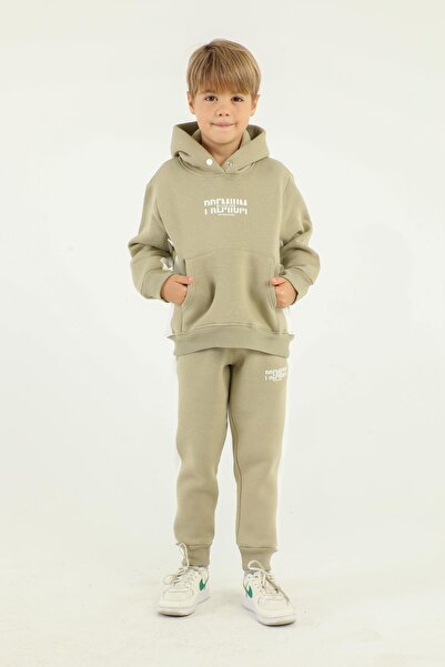 Black One Σετ φόρμας για αγόρι με κουκούλα και τσέπες Cargo και λεπτομέρεια εκτύπωσης