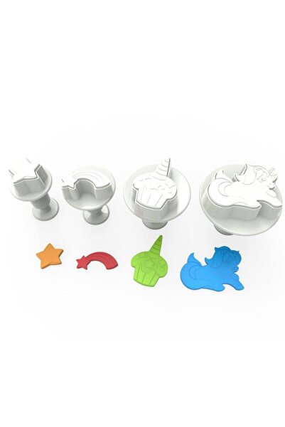 Pasta Unicorn Press Injector Cookie Mold 4 Pieces