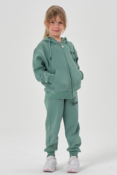 Black One Σετ φόρμας 2 τεμαχίων για κορίτσια και αγόρια με φερμουάρ διπλής όψης με κουκούλα