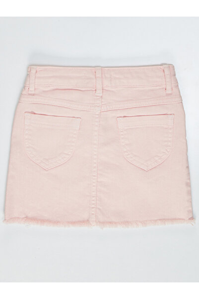 Denokids Pembe Denim Mini Kız Çocuk Etek