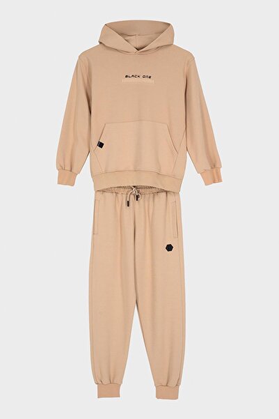 Black One Спортивний костюм для хлопчиків з капюшоном і принтом