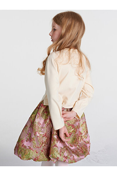 SheShe Gold Jakar Balon Etek Elbise