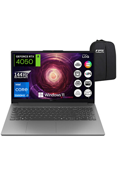 LENOVO LOQ i7-12650HX RTX4050 32GB RAM 1TB SSD 15.6" FHD IPS 144Hz W11 Taşınabilir Bilgisayar