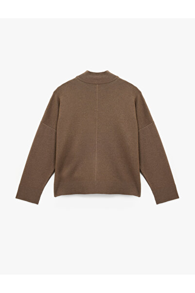 Koton Трикотажен пуловер с висока яка и дълъг ръкав