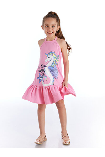 MSHB&G Pink Strap Seacorn Girl's Summer Dress