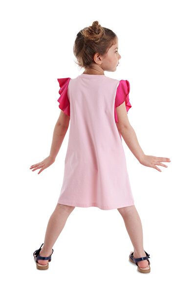 MSHB&G Girl's Pink Butterfly Summer Ruffle Dress