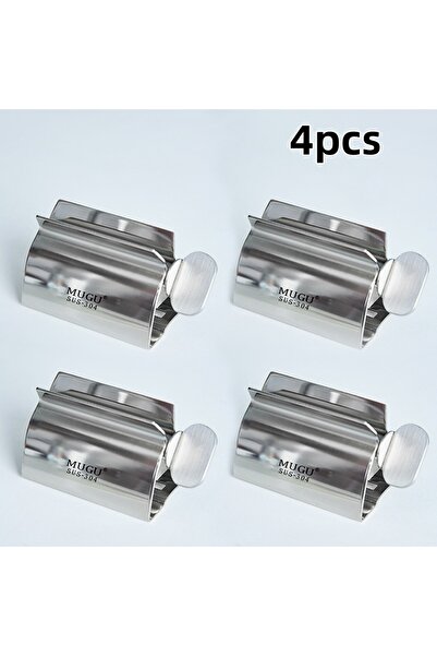 Choice 4pcs 1pc Home Toothpaste Squeezer Stainless Steel Toothpaste Dispenser Simple and Practical Puts an