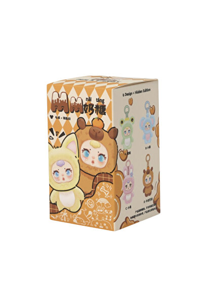 Miniso قطعة واحدة من دمية كابيبارا إليفانتيداي باندا أنمي جديدة لطيفة على شكل حلوى الحليب، قلادة قطيفة على شكل حقيبة ظهر ديكور أعمى