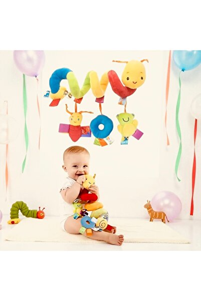 ZUMRANKA Arı Bebek Çıngırağı Renkli Spiral Puset Beşik Yatak Bebek Arabası Uyumlu