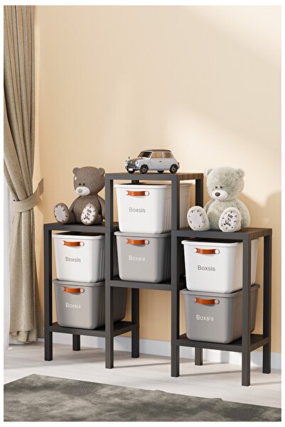 Online Home Market Ombeg Modüler Raf, Çok Amaçlı 6 Bölmeli Raf Ünitesi, 6 Raflı Organizer