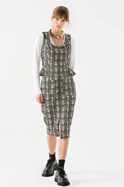 Jus De Pommes Kadın Siyah Desenli Etek