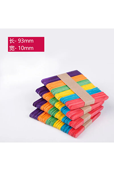 Choice 93x10x2 مم 50 قطعة/مجموعة أعواد خشبية ملونة من خشب طبيعي أعواد آيس كري...