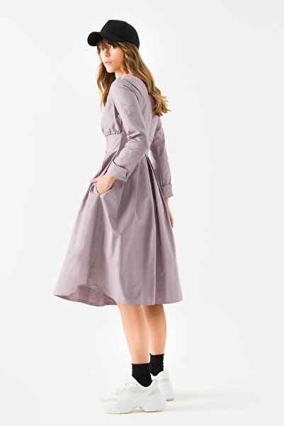 Jus De Pommes Kadın Pudra Paraşüt Kumaş Elbise