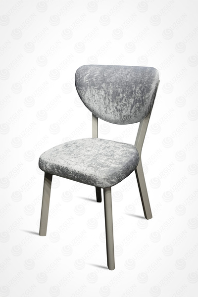 GUZGUN Bohem Elma Tarz Lüks Kadife Sandalye Kılıfı – Modern, Esnek, Yıkanabilir Sandalye Örtüsü l Gri