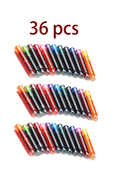 Choice 36 قطعة ملونة 12-36 قطعة/مجموعة من خراطيش حبر قلم حبر جاف قابلة لإعادة التعبئة 3.4 مم