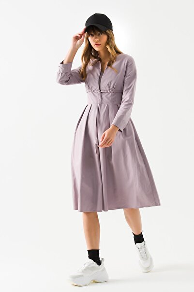 Jus De Pommes Kadın Pudra Paraşüt Kumaş Elbise