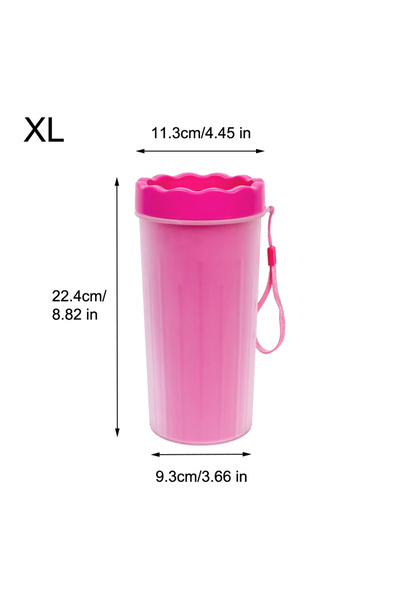 Choice كوب غسيل قدم بلاستيكي للحيوانات الأليفة وردي XL قطعة واحدة S L XL فرشا...