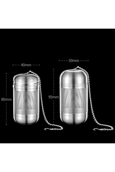 Choice 2 قطعة 1/2 قطعة مصفاة توابل كرة من الفولاذ المقاوم للصدأ مصفاة أوراق الشاي مصفاة التوابل زعنفة إبريق الشاي