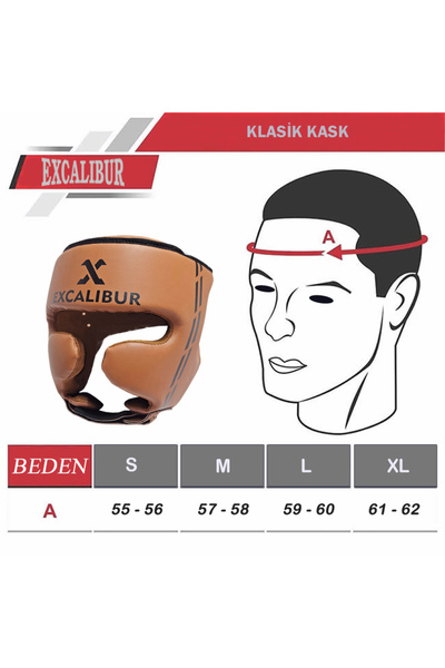 Excalibur Classic Boxing Training Helmet Tan XL
