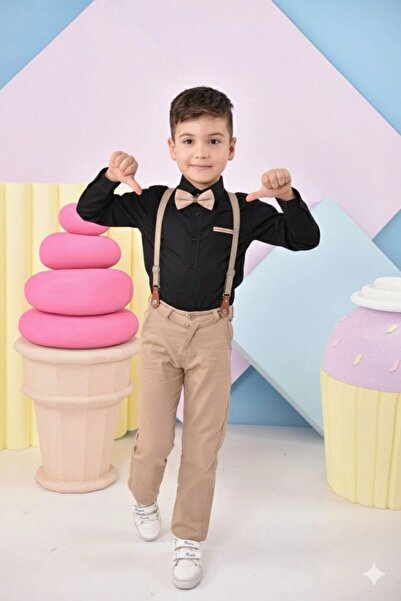 Tiril Tiril Комплект за момчета с панталони, риза с папийонка и тиранти