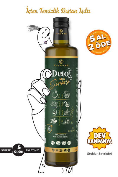 FiShake Detoks Sirkesi / Detox Mix ( %100 Doğal Fermente )